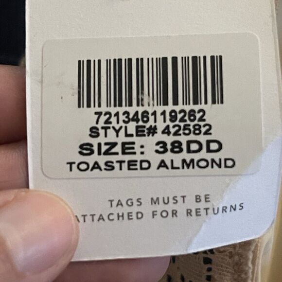 Lively Womens Bra Size 38DD Beige Toasted Almond Padded Wired Lace - Picture 15 of 15